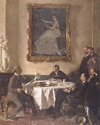 Sir William Orpen Park Lane Interior oil painting